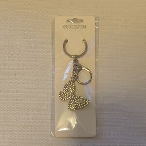 Silver Butterfly Keychain